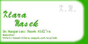 klara masek business card